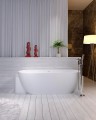 nowoczesna wanna z aglomarmuru biała mat połysk łazienkowa minimalistyczna typu corian Amati