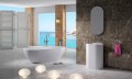 wanna łazienkowa sztuczny odlewany marmur typu corian wolno stojąca duża łazienka wyjątkowa minimalistyczna salon ekspozycyjny warszawa