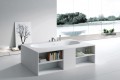 dizajn łazienka ekskluzywna nowoczesne wzornictwo półki w wannie komfortowa amati kompozytowa lany marmur