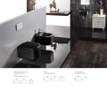 czarna muszla ceramiczna nowoczesna łazienka ekskluzywna misa wc  zestaw bidet umywalka głęboka czerń  salon warszawa wysoka jakość