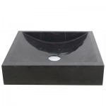 Umywalka nablatowa z czarnego marmuru - dostępna od ręki