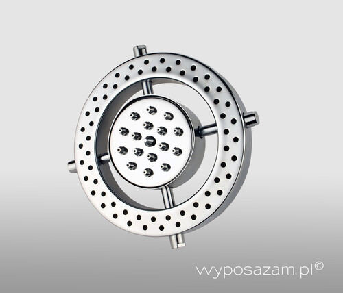Deszczownica deszczownia prysznicowa natryskowa okrągła chromowany mosiadz designerska