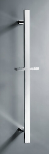 designerski drążek prysznicowy prostokątny mosiądz chromowany